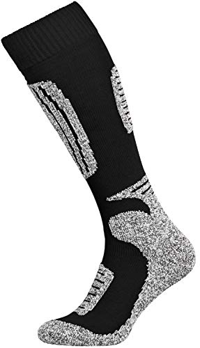 Tobeni 2 Pares Mujer Hombre Esquí Funcional Tabla de Snowboard Calcetines de Invierno Unisexo Color Negro-Gris Tamano 35-38 Tobeni 2 Pares Mujer Hombre Esquí Funcional Tabla de Snowboard Calcetines de Invierno Unisexo Color Negro-Gris Tamano 35-38
