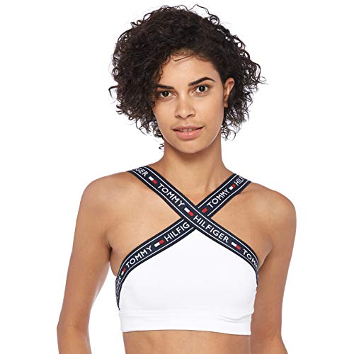 Tommy Hilfiger X Sujetador Estilo Bralette, Blanco (White 100), Medium (Talla del Fabricante: MD) para Mujer