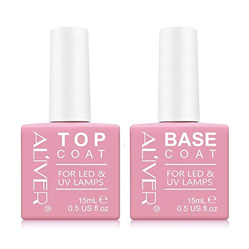 Top coat y Base Coat Semipermanente Esmalte Semipermanente UV LED Kit, 2x15ML Top coat y Base Coat Semipermanente Esmalte Semipermanente UV LED Kit, 2x15ML