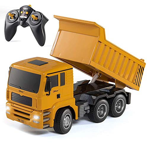 Top Race - Camión volquete de Control Remoto, 6 Canales, Totalmente Funcional, Camiones de construcción, Juguetes para niños de 3 ,4, 5, 6 y 7 años, con Luces y Sonido, Escala 1:18, TR-122 Top Race - Camión volquete de Control Remoto, 6 Canales, Totalmente Funcional, Camiones de construcción, Juguetes para niños de 3 ,4, 5, 6 y 7 años, con Luces y Sonido, Escala 1:18, TR-122