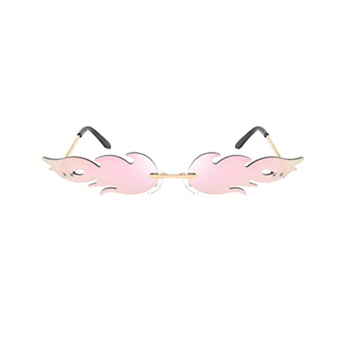 TOYANDONA 1Pcs Gafas de Sol de Llama de Moda Gafas de Sol de Onda sin Montura para Gafas de Fiesta Unisex-Adultas (Rosa) TOYANDONA 1Pcs Gafas de Sol de Llama de Moda Gafas de Sol de Onda sin Montura para Gafas de Fiesta Unisex-Adultas (Rosa)