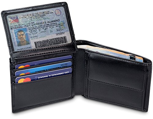 TRAVANDO Cartera Hombre „BERLIN“ con Bloqueador RFID, Billetera Negra, Monedero Varón, Portamonedas, Regalo, Wallet, Vertical, Bolsillo Monedas Botón a presión Tarjetera, Compartimientos (Negro) TRAVANDO Cartera Hombre „BERLIN“ con Bloqueador RFID, Billetera Negra, Monedero Varón, Portamonedas, Regalo, Wallet, Vertical, Bolsillo Monedas Botón a presión Tarjetera, Compartimientos (Negro)