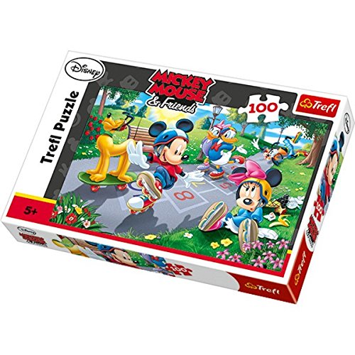 TREFL, Disney, Mickey Mouse y Sus Amigos: los Patines - 100 Piezas Jigsaw Puzzle