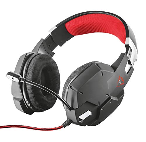 Trust Cascos Gaming GXT 322 Carus Auriculares Gamer con Micrófono Flexible y Diadema Ajustable, Cable de 1 m, para PS4, PS5, PC, Nintendo Switch, Xbox One, Xbox Series X - Negro