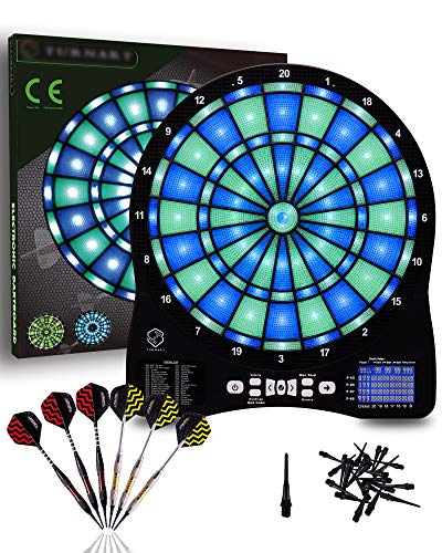 Turnart Diana Electrónica, Diana Electronica Profesional, Dardos Diana Electronica,6 Dardos Juego Digital con Sonido 48 Juegos 500 Variantes Turnart Diana Electrónica, Diana Electronica Profesional, Dardos Diana Electronica,6 Dardos Juego Digital con Sonido 48 Juegos 500 Variantes
