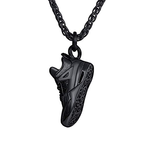 U7 Collar Hombre Acero Inoxidable Collar memorizal Colgante de Botas Entrenamiento Collar chulo Regalo de cumpleaños Cadena Acero Negro U7 Collar Hombre Acero Inoxidable Collar memorizal Colgante de Botas Entrenamiento Collar chulo Regalo de cumpleaños Cadena Acero Negro