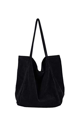 Ulisty Mujer Grande Pana Bolso de Mano Retro Bolsa de Hombro Casual Bolsa de la Compra Moda Bolso Negro Ulisty Mujer Grande Pana Bolso de Mano Retro Bolsa de Hombro Casual Bolsa de la Compra Moda Bolso Negro