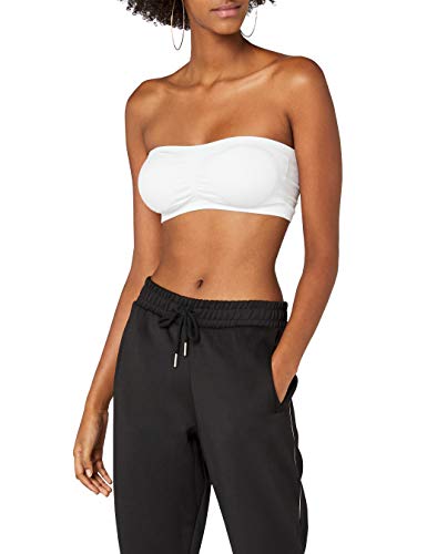 Urban Classics Ladies Pads Bandeau Top, Blanco, Tamaño del Fabricante: L para Mujer Urban Classics Ladies Pads Bandeau Top, Blanco, Tamaño del Fabricante: L para Mujer