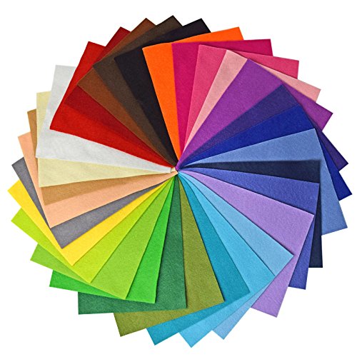 Vaessen Creative Hojas de Fieltro A5, Multicolor, 15x20 cm, 30 Unidades