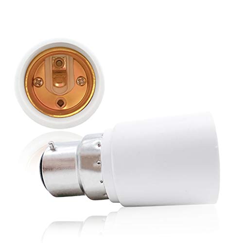 VARICART Base Transformador de Lámpara B22 a E27, Adaptador de Casquillo de Bombilla, Máxima Potencia de Vatios 500W Enchufe Resistente al Calor, No Inflamable Hasta 220 Grados (Pack de 2) VARICART Base Transformador de Lámpara B22 a E27, Adaptador de Casquillo de Bombilla, Máxima Potencia de Vatios 500W Enchufe Resistente al Calor, No Inflamable Hasta 220 Grados (Pack de 2)