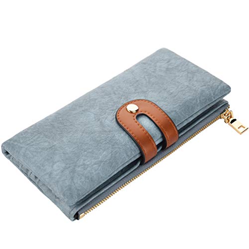 VBIGER Cartera Larga para Mujer Cremallera con Cepillo antirrobo de Moda PU Oficina VBIGER Cartera Larga para Mujer Cremallera con Cepillo antirrobo de Moda PU Oficina