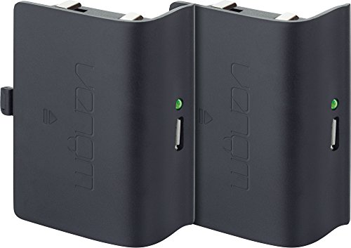 Venom - Twin Rechargeable Battery Packs Con Cubiertas, Color Negro (Xbox One)