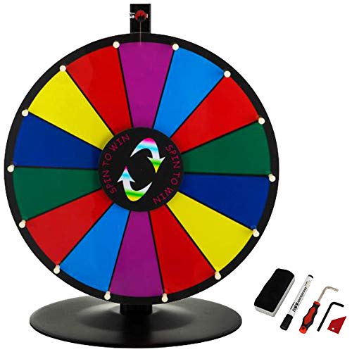 VEVOR Juego de Ruleta con Diámetro de La Rueda 61 cm, Ruleta de La Fortuna con Cantidad de Ranuras 14, Juego de La Ruleta de La Suerte Adultos, Ruleta de La Suerte de Acrílico y PVC para Fiestas etc.