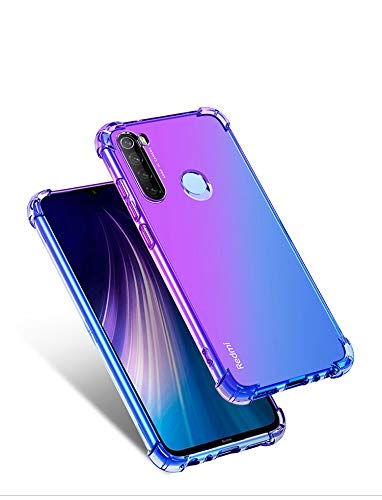 VGANA Funda Compatible para Huawei Honor 20e, Popular Aurora Degradado Color Ultradelgado Moda Transparente Silicona Suave Protección de TPU Carcasa. Azul/Morado