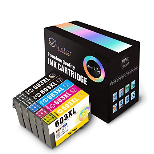 Victor 5X Cartuchos de Repuesto 603XL compatibles para Epson 603 Cartuchos de Tinta Multipack Funciona con Epson XP-3100 XP-4100 XP-2100 XP-2105 XP-3105 XP-4105, WF-2810 2830 2835 2850 Victor 5X Cartuchos de Repuesto 603XL compatibles para Epson 603 Cartuchos de Tinta Multipack Funciona con Epson XP-3100 XP-4100 XP-2100 XP-2105 XP-3105 XP-4105, WF-2810 2830 2835 2850