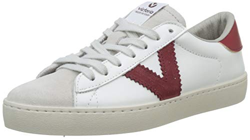 Victoria Berlin Piel Contraste, Zapatillas para Mujer, Rojo (Burdeos 41), 37 EU Victoria Berlin Piel Contraste, Zapatillas para Mujer, Rojo (Burdeos 41), 37 EU