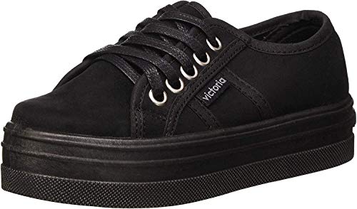 Victoria Blucher Antelina Plataforma, Zapatillas para Mujer, Negro, 39 EU Victoria Blucher Antelina Plataforma, Zapatillas para Mujer, Negro, 39 EU