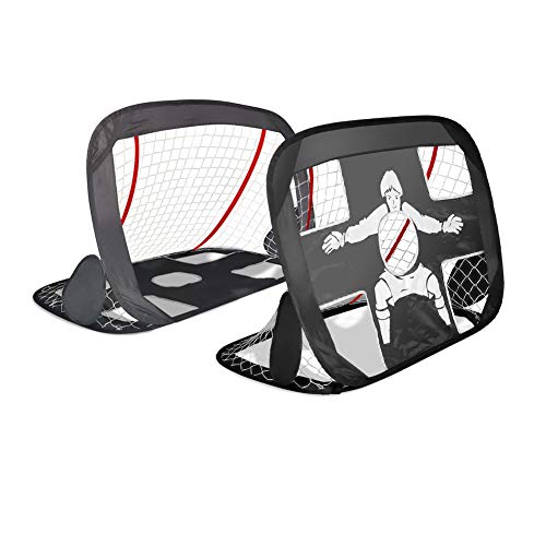 VOUNOT 2 Porterías de Fútbol para Niños Plegables, 2 en 1 para Juegos de Fútbol y Entrenamiento, 120 x 80 x 80 cm VOUNOT 2 Porterías de Fútbol para Niños Plegables, 2 en 1 para Juegos de Fútbol y Entrenamiento, 120 x 80 x 80 cm