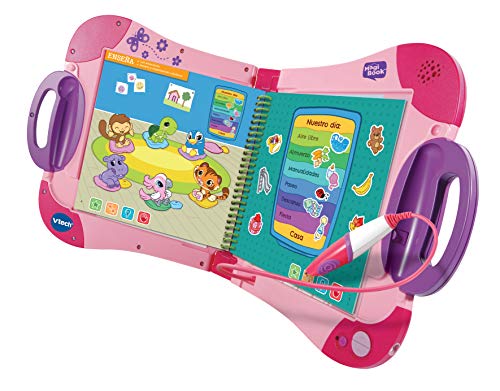 VTech - Magibook, Sistema de Aprendizaje Interactivo, desarrolla Nuevas Habilidades, ¿Qué quieres saber hoy? vocabulario, mates, ciencias, horas de entretenimiento, libros interactivos, color rosa VTech - Magibook, Sistema de Aprendizaje Interactivo, desarrolla Nuevas Habilidades, ¿Qué quieres saber hoy? vocabulario, mates, ciencias, horas de entretenimiento, libros interactivos, color rosa