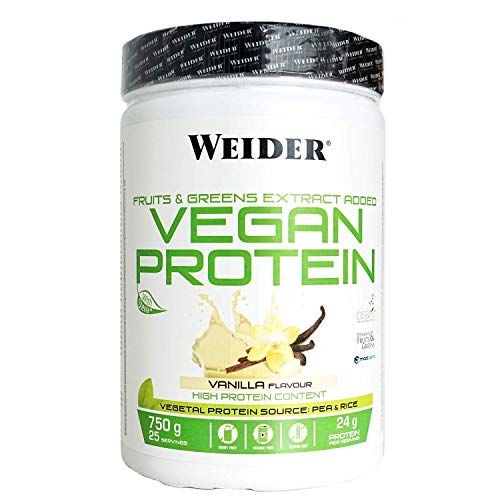 Weider Vegan Protein, sabor vainilla, proteína 100% vegetal de guisantes (PISANE) y arroz, sin gluten, sin lactosa, sin aceite de palma (750 g) Weider Vegan Protein, sabor vainilla, proteína 100% vegetal de guisantes (PISANE) y arroz, sin gluten, sin lactosa, sin aceite de palma (750 g)
