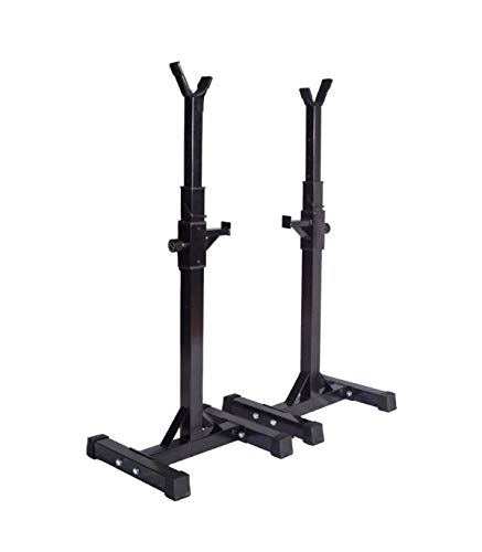Wonduu Soporte Ajustable para Barra De Pesas Rack De Sentadillas Blanco y Negro. Wonduu Soporte Ajustable para Barra De Pesas Rack De Sentadillas Blanco y Negro.