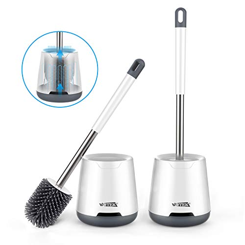 WOTEK Escobillas Y Portaescobillas de Inodoro, Escobillas de Baño Silicona, Escobilla WC/Cepillo Limpieza, Cepillo Y Soporte para Inodoro de Silicona, Strong Decontamination (Paquete de 2) WOTEK Escobillas Y Portaescobillas de Inodoro, Escobillas de Baño Silicona, Escobilla WC/Cepillo Limpieza, Cepillo Y Soporte para Inodoro de Silicona, Strong Decontamination (Paquete de 2)
