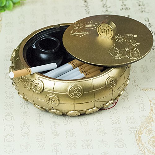 WQ&QW Ajedrez al viento cenicero con tapa,Personalidad lliving room metal portátiles cigarrillos cenicero -A WQ&QW Ajedrez al viento cenicero con tapa,Personalidad lliving room metal portátiles cigarrillos cenicero -A
