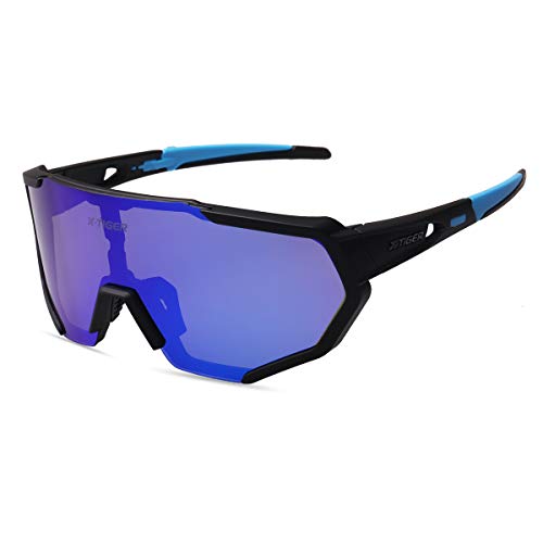 X-TIGER Gafas Ciclismo CE Certificación Polarizadas con 3 Lentes Intercambiables UV 400 Gafas,Corriendo,Moto MTB Bicicleta Montaña,Camping y Actividades al Aire Libre para Hombres y Mujeres TR-90 X-TIGER Gafas Ciclismo CE Certificación Polarizadas con 3 Lentes Intercambiables UV 400 Gafas,Corriendo,Moto MTB Bicicleta Montaña,Camping y Actividades al Aire Libre para Hombres y Mujeres TR-90