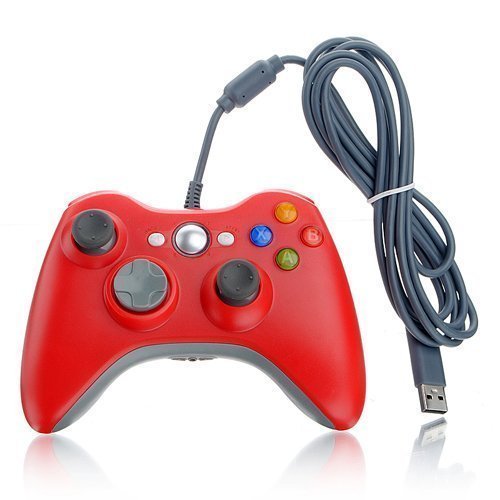 Xbox 360 Game Controller USB Wired Gamepad Game Joystick Joypad for Microsoft & Windows PC (Red)