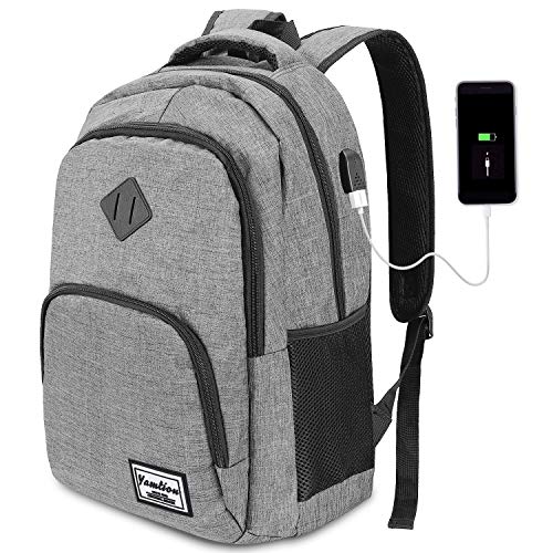 YAMTION Mochila para Ordenador Mochila Hombre con USB Puerto de Carga para Escolar Trabajo Viajes 35L