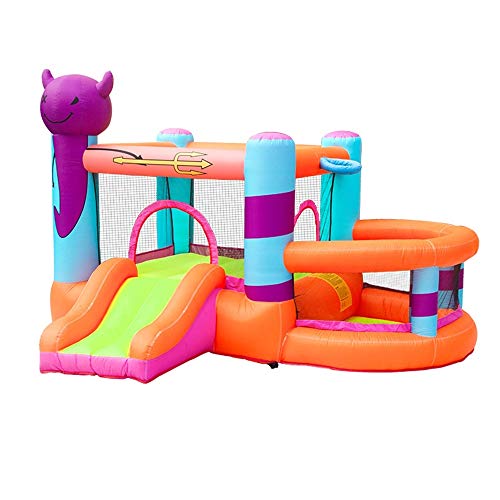 YBWEN Castillos hinchables Inflable Castillo Hinchable, de Grande Inflable Castillo niños Zona de Juegos Cubierta al Aire Libre Castillo Inflable (Color : Orange, Size : 295x270x195cm)