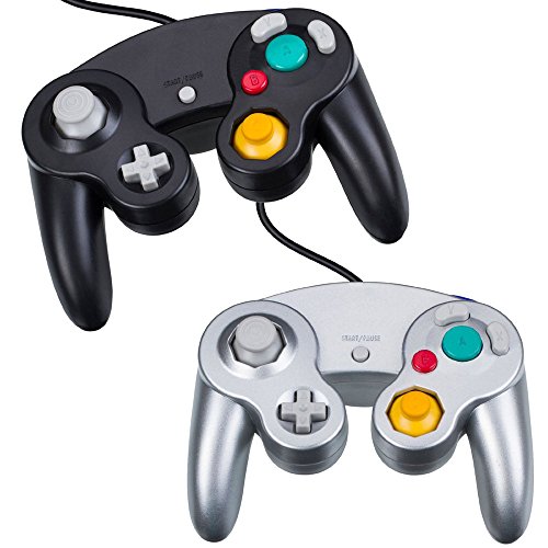 YFish 2pc Mando a Distancia Control Remoto Gamepad Joystick Gaming para Nintendo Wii Gamecube(Negro+Blanco) YFish 2pc Mando a Distancia Control Remoto Gamepad Joystick Gaming para Nintendo Wii Gamecube(Negro+Blanco)