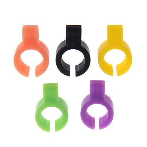 Yinuneronsty - Lote de 5 anillos para portamecheros de silicona para fumadores manos libres, para consola PC Gamers Yinuneronsty - Lote de 5 anillos para portamecheros de silicona para fumadores manos libres, para consola PC Gamers