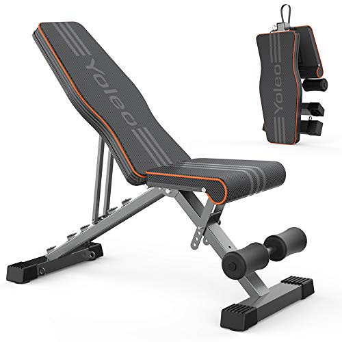 YOLEO Banco de Pesas Ajustable Utilidad Plegable Banco de Entrenamiento de Cuerpo Completo Inclinación Decline Levantamiento de Pesas Plano Press de banca para Ejercicios de Gimnasio en casa (Negro) YOLEO Banco de Pesas Ajustable Utilidad Plegable Banco de Entrenamiento de Cuerpo Completo Inclinación Decline Levantamiento de Pesas Plano Press de banca para Ejercicios de Gimnasio en casa (Negro)