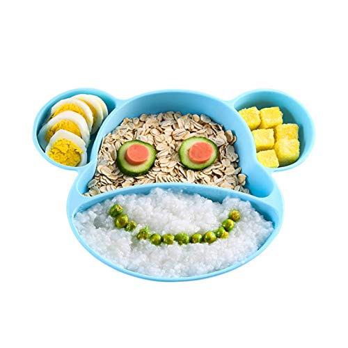 YOOFOSS Plato de Silicona con Ventosa para Bebé para tronas y sillines Platos Silicona Bebes Ventosa Libre de BPA Seguro en lavavajillas microondas Azul YOOFOSS Plato de Silicona con Ventosa para Bebé para tronas y sillines Platos Silicona Bebes Ventosa Libre de BPA Seguro en lavavajillas microondas Azul