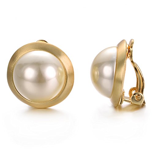 Yoursfs clip-pendientes de perla no marfil ningún Clip de pendientes perforados para regalo de Navidad