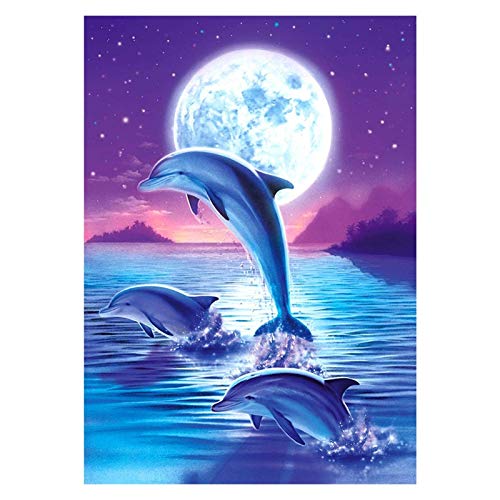 YZL DIY 5D Diamond Painting by Number Kit, Adultos Reducido Redino Rhinestone Diamond Pintings Pinturas Artes Cross Stitch para decoración de Habitaciones - 3 Delfines saltadores (Size : 50x70cm) YZL DIY 5D Diamond Painting by Number Kit, Adultos Reducido Redino Rhinestone Diamond Pintings Pinturas Artes Cross Stitch para decoración de Habitaciones - 3 Delfines saltadores (Size : 50x70cm)