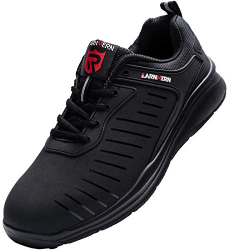 Zapatillas de Seguridad Mujer/Hombre DY-112, Zapatos de Trabajo con Punta de Acero Ultra Liviano Suave y cómodo Transpirable, Profundo Negro, 43 EU Zapatillas de Seguridad Mujer/Hombre DY-112, Zapatos de Trabajo con Punta de Acero Ultra Liviano Suave y cómodo Transpirable, Profundo Negro, 43 EU