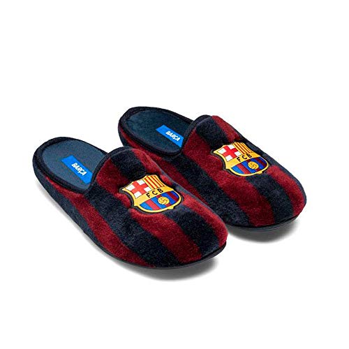 Zapatillas Oficiales FC Barcelona Clásicas Zapatillas de Estar por casa Hombre Invierno Otoño - 46.5 EU