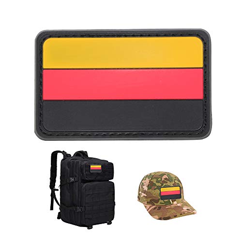 ZEHNHASE Velcro Alemania Bandera Táctico Bandera con Velcro podría ser Pegado a la Ropa, Chaleco, Gorra, Mochila Directamente