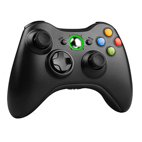 Zexrow Xbox 360 Controlador de Gamepad, Xbox 360 Inalámbrico Gamepad Controlador Joypad con Vibración Doble Ergonomía para Consola Microsoft Xbox 360, PC Windows 10/8.1/8/7/XP