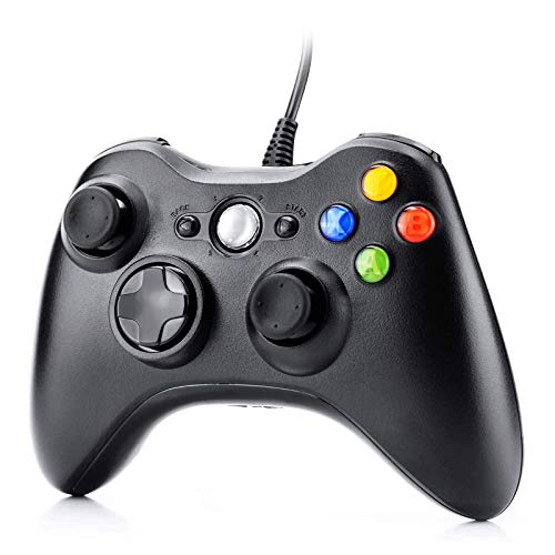 Zexrow Xbox 360 Mando de Gamepad, USB Wired Controlador de Xbox 360 con Vibración, Controlador de Gamepad para Xbox 360 Mando para PC Windows XP/7/8/10