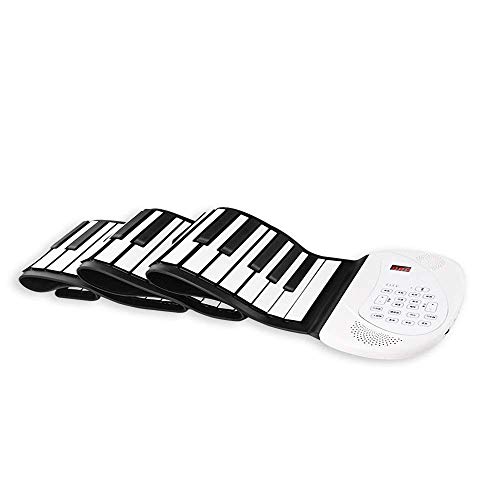 -Home Roll Up Electronic Piano Teclados Piano a mano Piano 88 Tecla estándar Edición Profesional Plegable Teclado suave Organizador electrónico portátil para niños Niños Principiantes zhihao