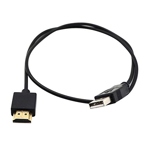 0.5 Metros Tamaño portátil Cable USB a HDMI de Alta precisión Cargador Macho Cable Splitter Adaptador para HDTV PlayStation3 DVD -Negro 0.5 Metros Tamaño portátil Cable USB a HDMI de Alta precisión Cargador Macho Cable Splitter Adaptador para HDTV PlayStation3 DVD -Negro
