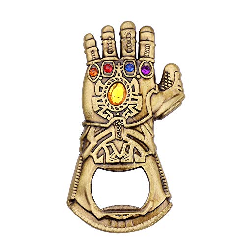 1 abridor de botellas de vino con guantelete infinito, ideal como regalo para bares, fiestas, amantes de la cerveza, excelentes regalos de cumpleaños para los fans de Marvel (dorado). 1 abridor de botellas de vino con guantelete infinito, ideal como regalo para bares, fiestas, amantes de la cerveza, excelentes regalos de cumpleaños para los fans de Marvel (dorado).