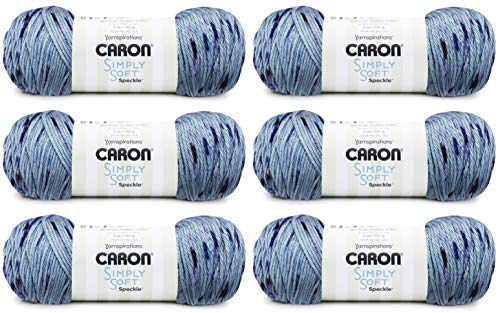 1 Caron Simply Soft Speckle-Pack of 6 Balls-141g Each Balls-Galaxy