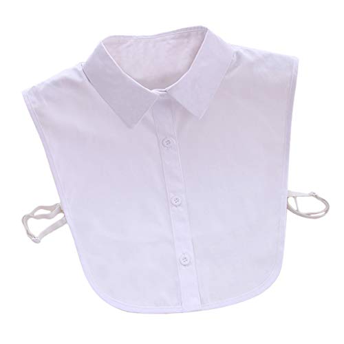 1 Pieza de algodón Blanco de algodón Desmontable Media Camisa Blusa Falso Collar (Blanco) 1 Pieza de algodón Blanco de algodón Desmontable Media Camisa Blusa Falso Collar (Blanco)