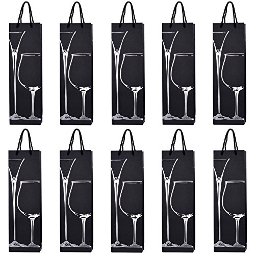 10 bolsas para botellas, bolsas de regalo para vino, prosecco y champán 40 x 12 x 9 cm - copas de plata 10 bolsas para botellas, bolsas de regalo para vino, prosecco y champán 40 x 12 x 9 cm - copas de plata