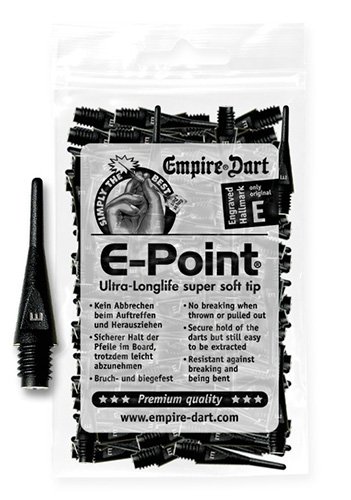100 EMPIRE E-Point Puntas de Dardos 2 BA corto (negro) 100 EMPIRE E-Point Puntas de Dardos 2 BA corto (negro)