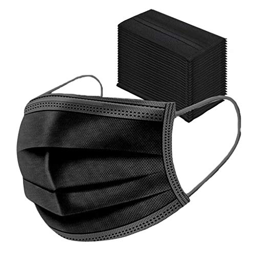 100 Unidades De_Mascarilla_Desechable con Estampado con Estampado De Negro De Moda, 3 capas Las_Mascarillas_ para Adultos Son Adecuadas para Cenas Al Aire Libre 100 Unidades De_Mascarilla_Desechable con Estampado con Estampado De Negro De Moda, 3 capas Las_Mascarillas_ para Adultos Son Adecuadas para Cenas Al Aire Libre